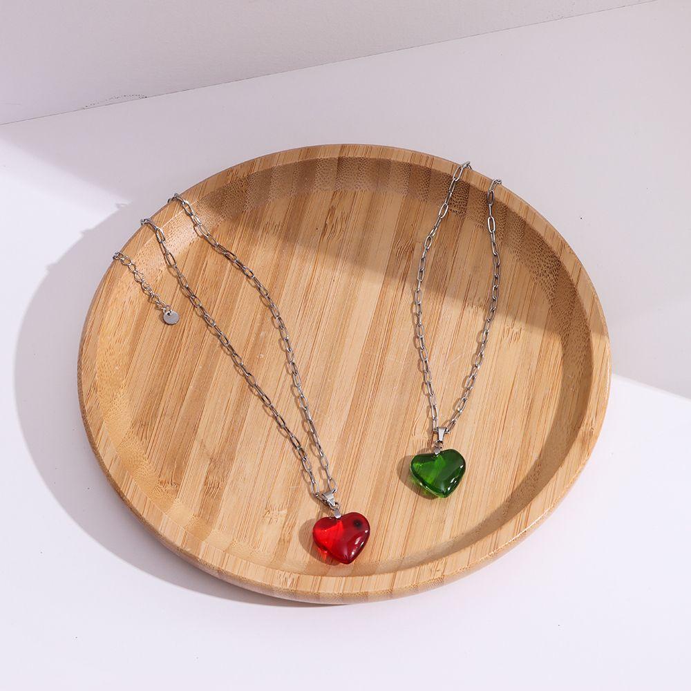 Lily Liontin Kalung Fashion Perhiasan Mewah Baja Titanium Zebra-Stripe Klavikula Rantai