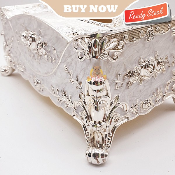 LUXURY Metal Klasik Tempat kotak tisu Tissue Box Classic Berat