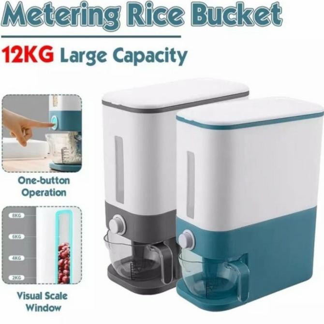 

Rice Box Dispenser Kotak Penyimpanan Beras One Press Button