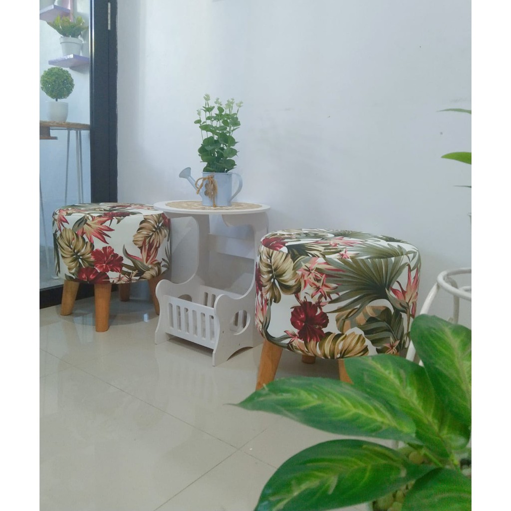 Sofa Ruang Tamu 1 set, 2 Sofa 1 Meja / Sofa Stool Berkualitas / Sofa Bulat / Sofa Stool Bulat