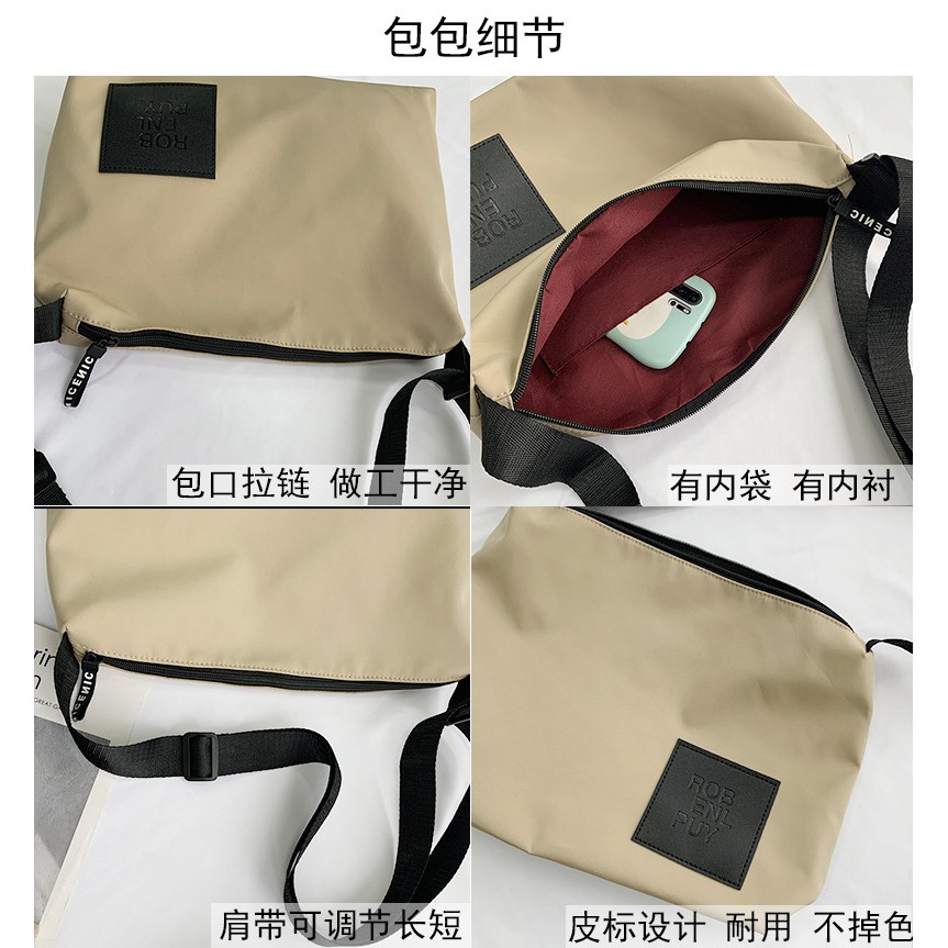 TC-104 tas selempang polos canvas wanita pria import korea jepang kampus high quality