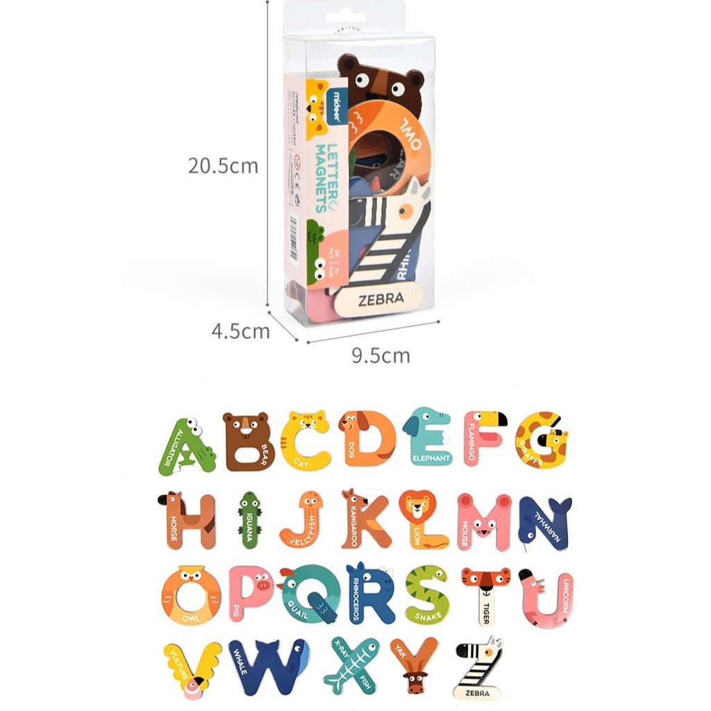 mideer letter magnet - alphabeth magnet - mainan edukasi anak