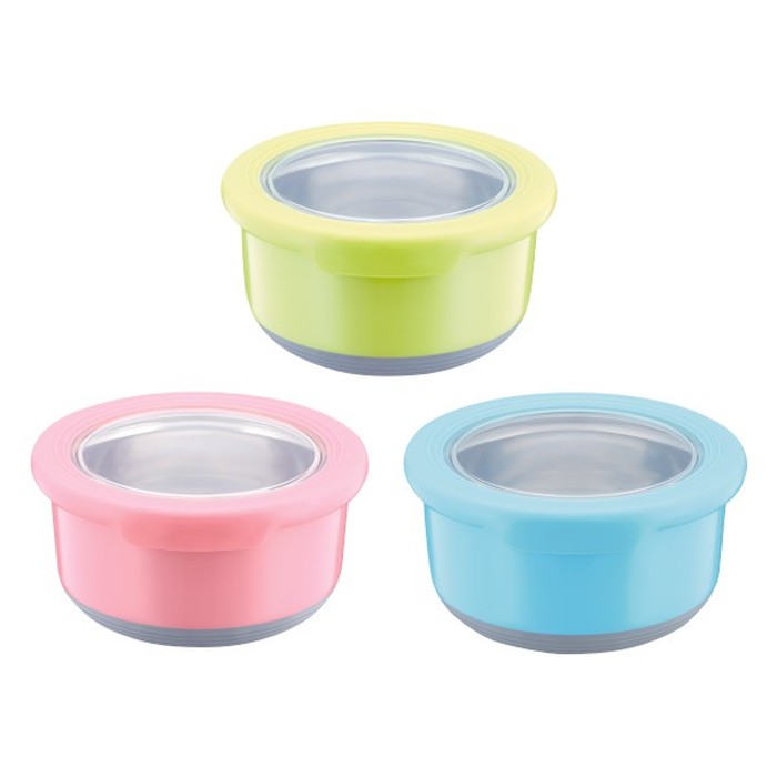 Jual Lunch Box Tedemei 6857 Stainless Steel - Biru Muda Berkualitas