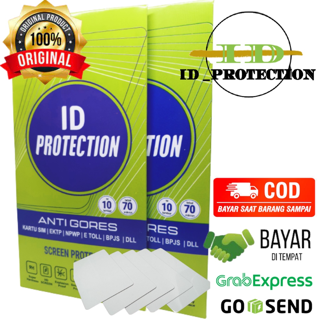 

Anti gores sim stnk - Anti gores id card - ID protection - pelindung kartu ISI 10 LEMBAR ANTI GORES