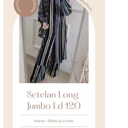 F851 Setcel long tunik jumbo malika XXL Ld 120 / Setelan malika long tunik jumbo / One set malika <