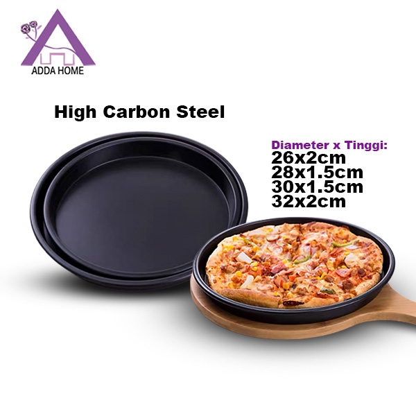 Premium Baking Tray Loyang Pizza Bulat Anti Lengket High Carbon Steel