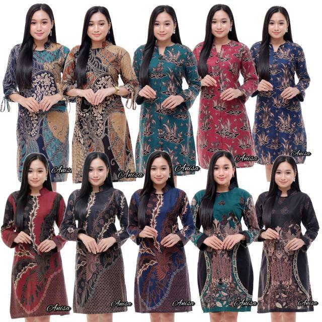 BAJU TUNIK BATIK WANITA MURAH PEKALONGAN