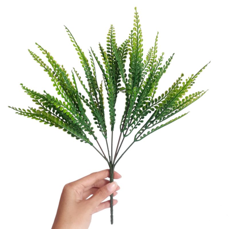 Daun Plastik Pakis Petai Mini AL27 Bracken Fern Tanaman Semak Paku Hiasan Seserahan Hantaran Hampers