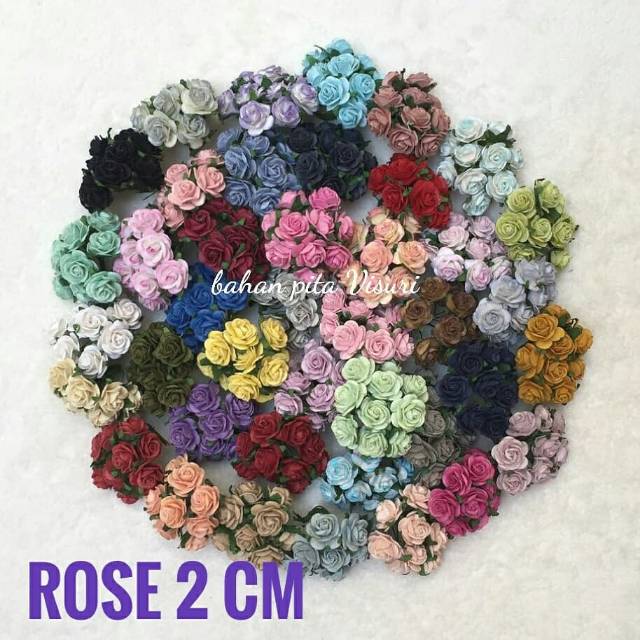 Paper Flower Rose 2 cm Seri A