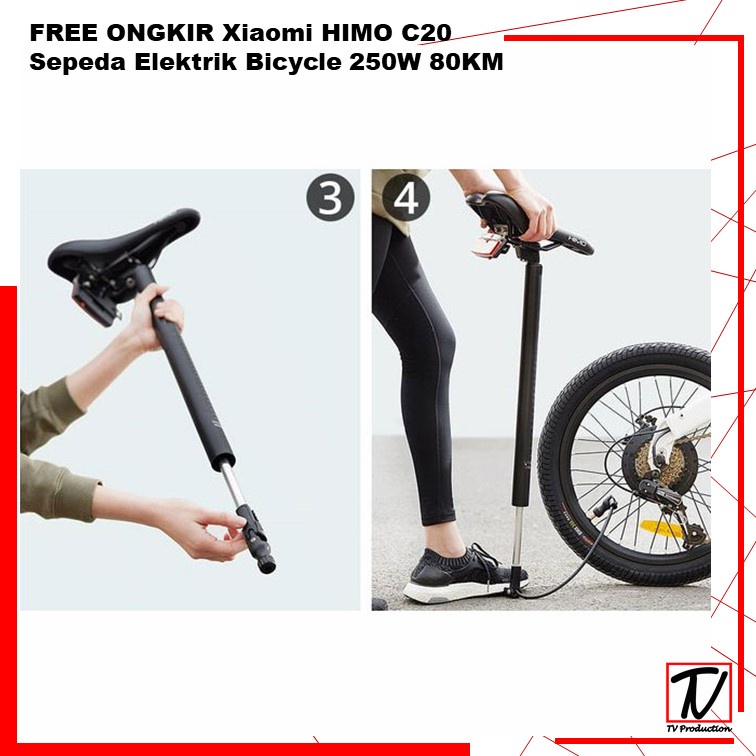 FREE ONGKIR Xiaomi HIMO C20 Sepeda Elektrik Smart Moped Bicycle 250W 80KM