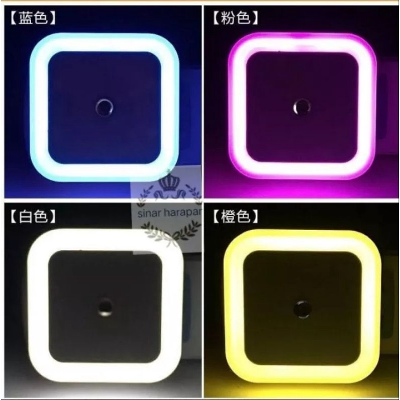 Lampu Tidur Night Sleep Mini Lamp Dekorasi Hias KOTAK LED Otomatis Sensor Cahaya
