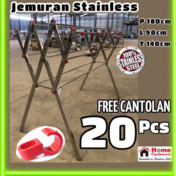 Jemuran Baju / Jemuran Baju Stainless Steel Original 9Palang Premium Holo Kotak Jumbo