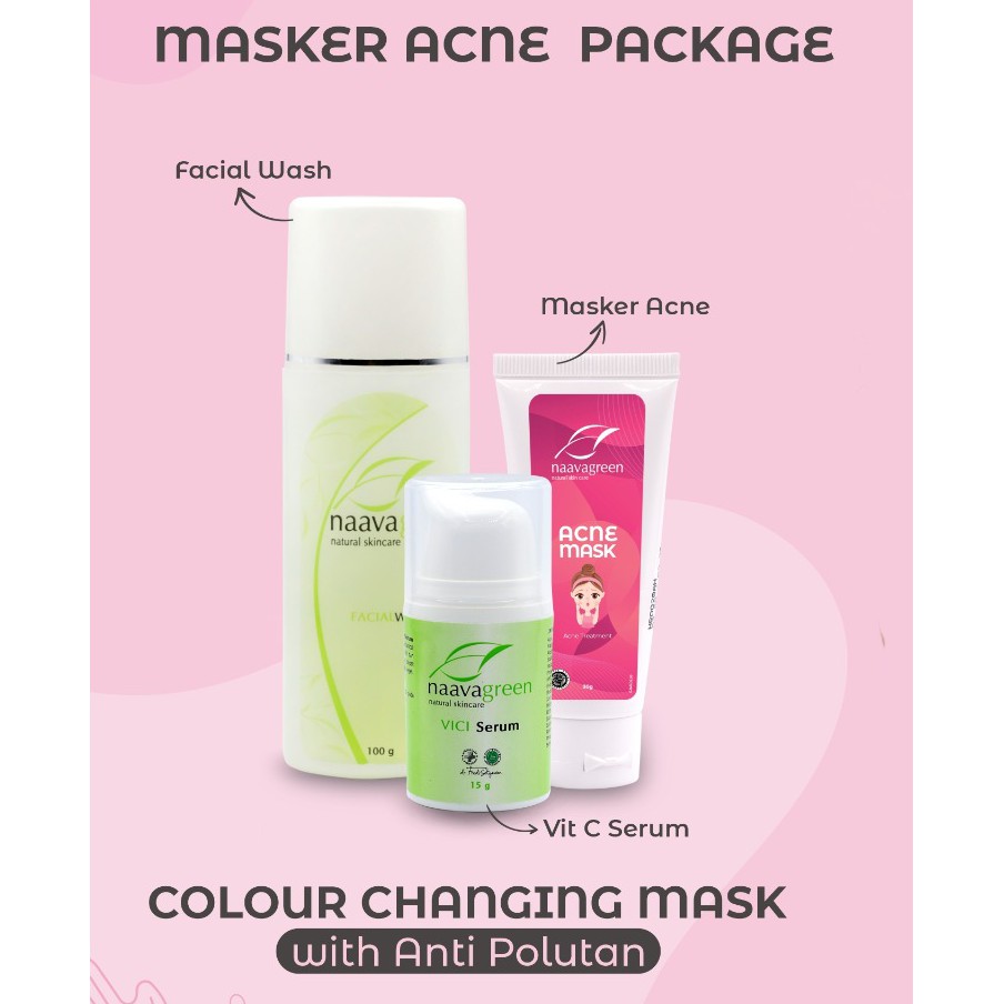 [TERMURAH] PAKET MASKER ACNE / PAKET LEBIH MURAH / MASKER GLOWING / MASKER JERAWAT NAAVAGREEN