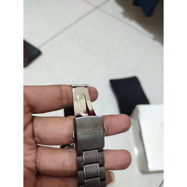 Seiko Chronograph SSB311P1 Men Black Dial Black Stainless Steel Strap