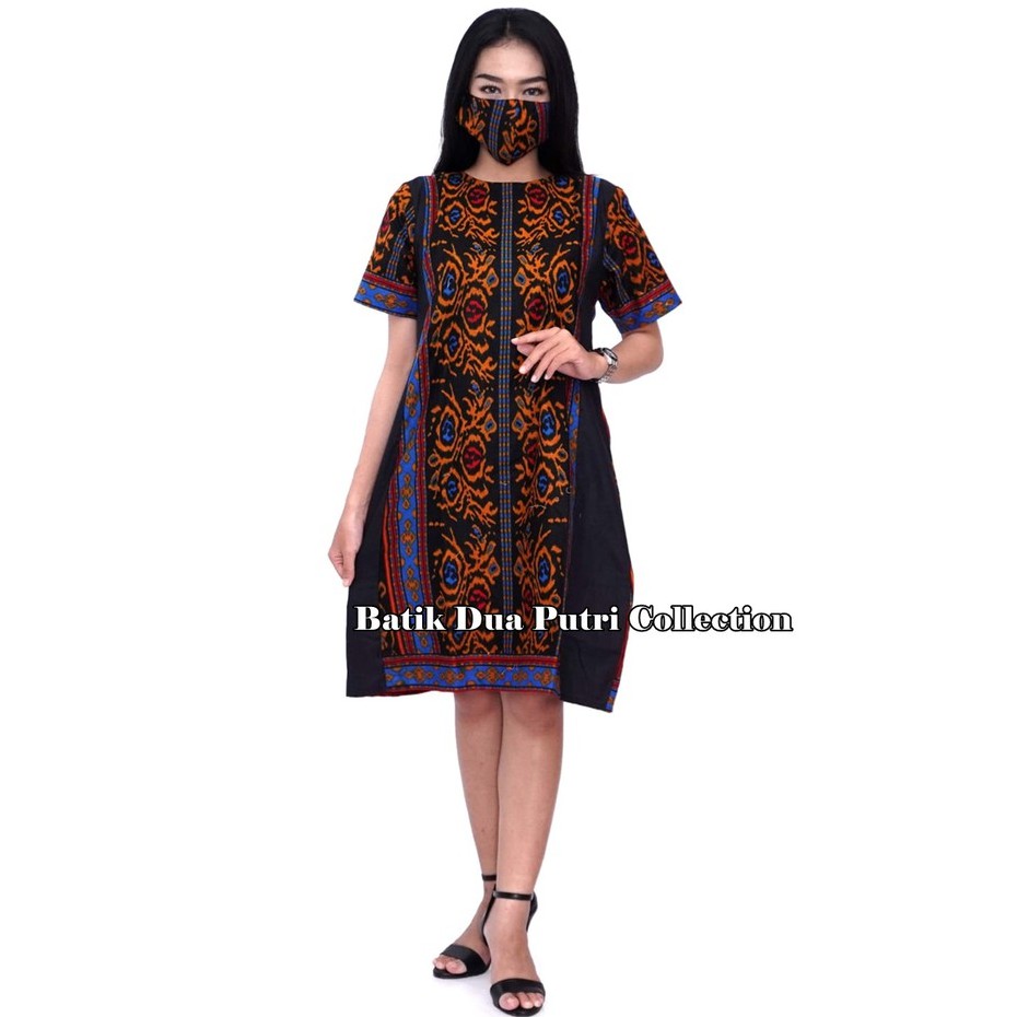 Batik Wanita Atasan Dres Kemeja Batik Motif Songket Print By Batik Dua Putri Collection