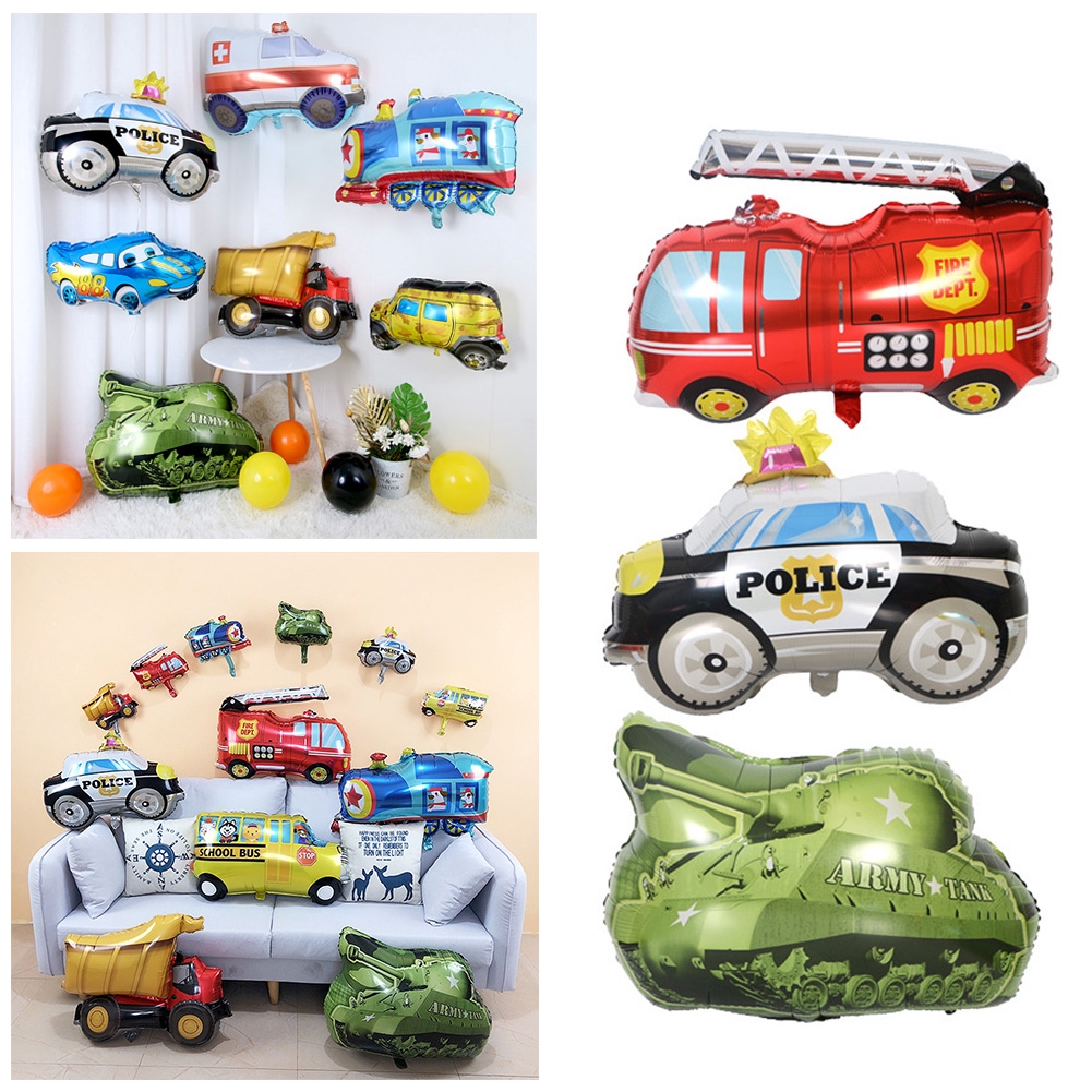 Balon Foil Tiup Bentuk Bus Sekolah Kartun Mobil Pemadam Kebakaran Untuk Dekorasi Pesta Pernikahan Shopee Indonesia