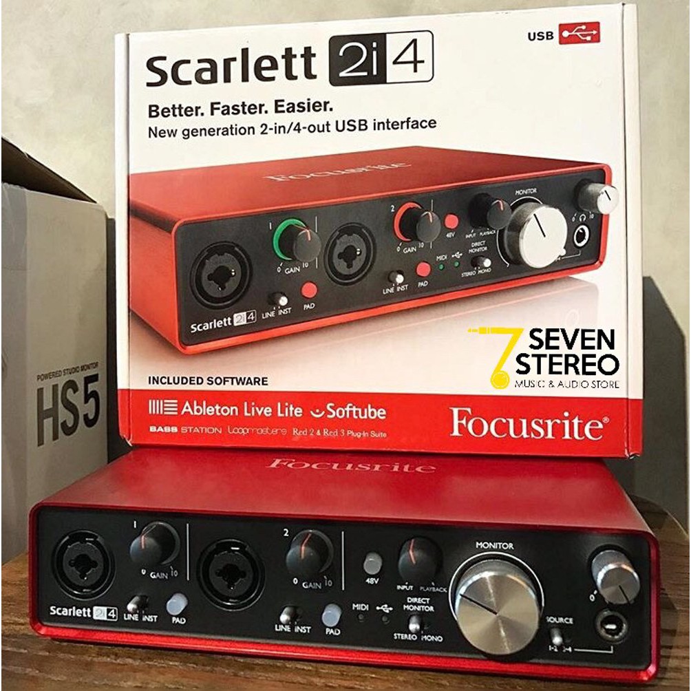 Jual Focusrite Scarlett 2i4 2nd Generation Soundcard | Shopee Indonesia