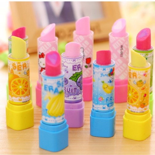 

WW 30 PENGHAPUS PENSIL MODEL LIPSTIK LUCU IMUT ERASER FANCY