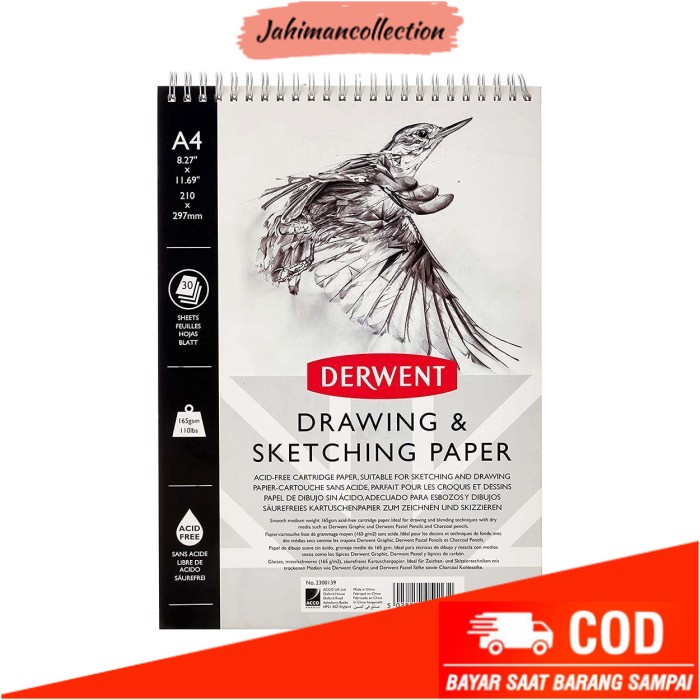

✨ BISA COD ✨ DERWENT Sketching Paper Pad A4 Portrait