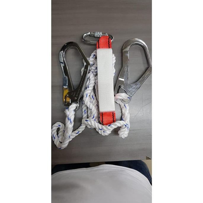 Safety Double Lanyard Body With Shock Absorber Tali Pengaman Double Shopee Indonesia