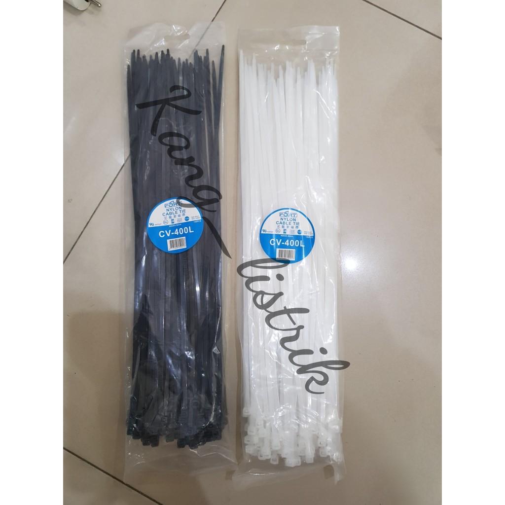 Cable Ties / Kabel Ties Hitam / Putih FORT 400 x 4.8mm