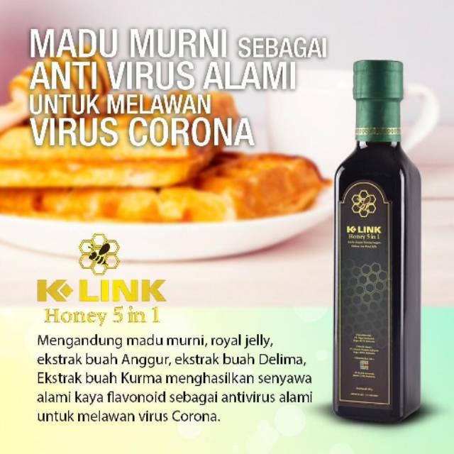 Madu murni/k-honey 5in1 produk penangkal covid orijinal klink