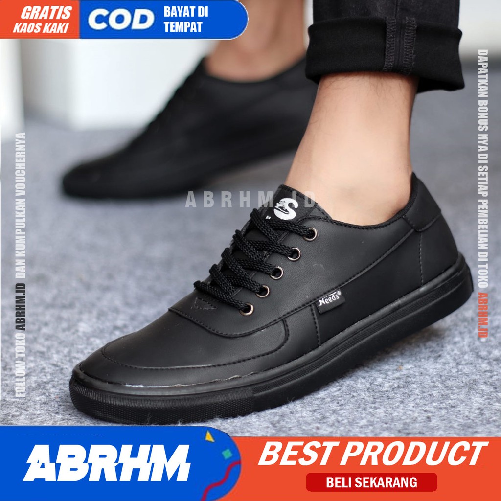 ABRHM x NED Sepatu Sneakers Casual Pria Sepatu Sneaker Cowok / Cowo Ori Sepatu Kasual Kerja Kuliah Kondangan Gaya Santai Keren Kekinian Original Murah Terlaris