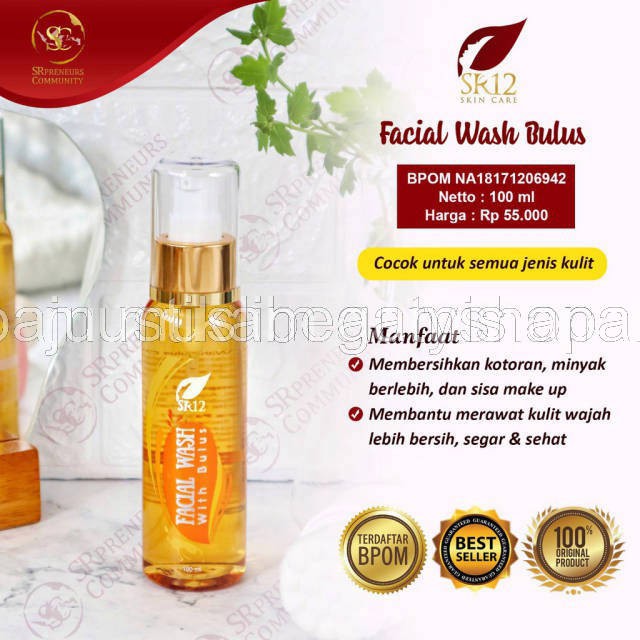 FACIAL WASH BULUS SR12 - sabun bulu TERAMPUH..!!! Sabun Pencerah Wajah Aman Berstandart BPOM