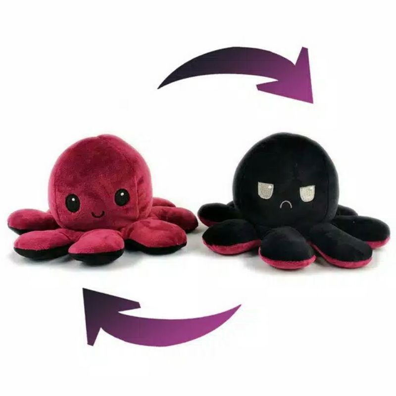 MOMBABY1 Boneka Gurita Bolak Balik atau Reversible Octopus Plush Doll