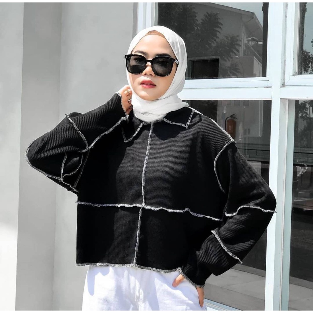 1KG MUAT 7PCS | MONIC OVERSIZE BASIC SHIRT TOP HITS OOTD SELEBGRAM FASHION GROSIR MURAH WANITA MASA KINI