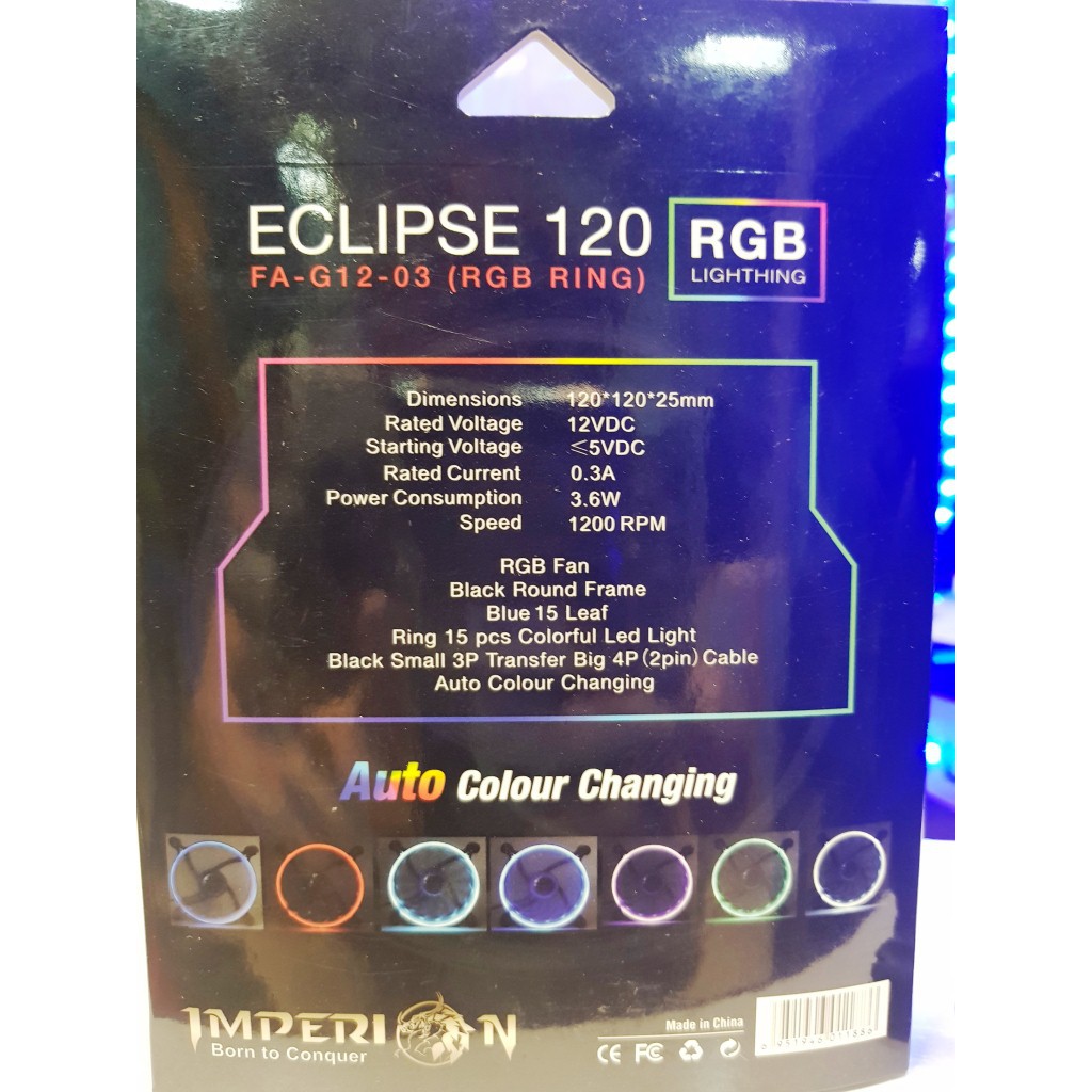 Fan Casing Imperion Eclipse 120 RGB Ring Auto