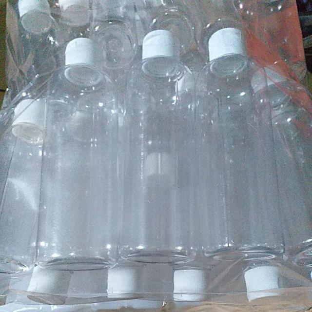 Botol Pet 250 Ml Natural Fliptop Putih