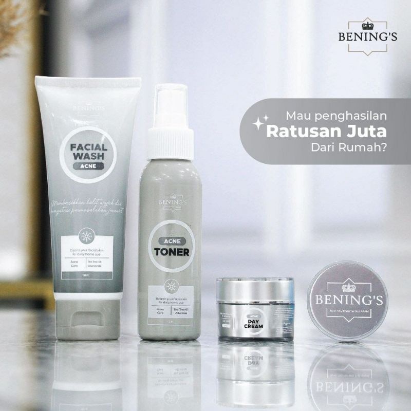BENING'S SKINCARE PAKET EXLUSIVE/PAKET BRIGHTENING/PAKET ACNE ORIGINAL BY DR. OKY PRATAMA-PAKET ACNE REMAJA