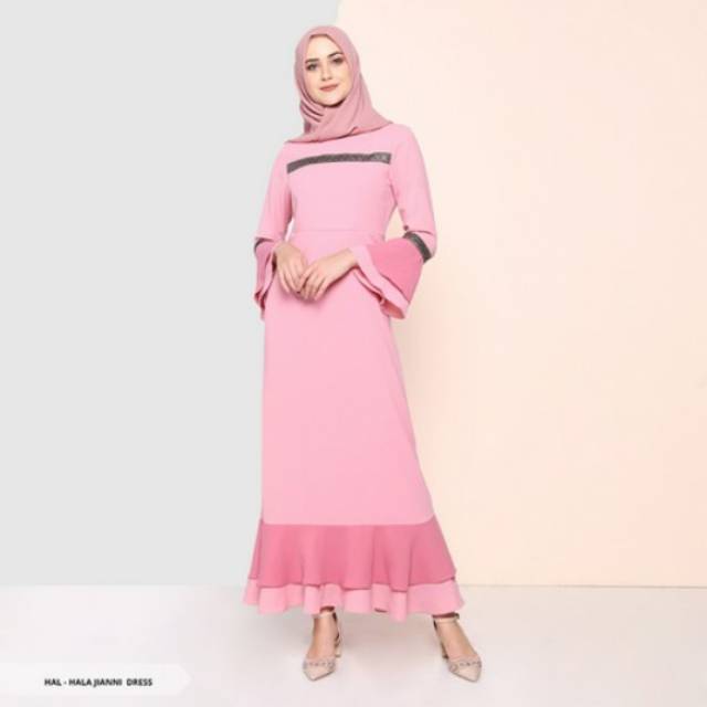 HALA jiani plain flare muslim dress by SORABEL