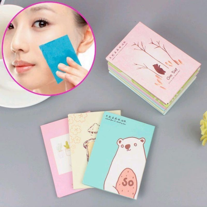 Paper Face Kertas Linen Tisu penyerap minyak wajah 50lembar