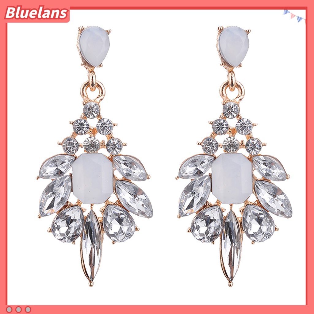 Bluelans 1 Pair Earrings Attractive Water Drop Shape Alloy Women Girls Ear Studs