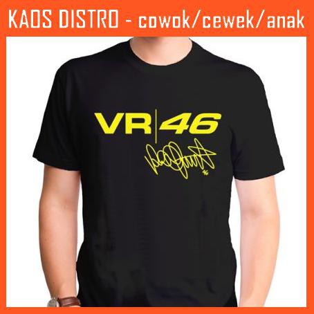 Kaos  Sablon Logo Valentino Rossi 5 VR57 Oblong Distro