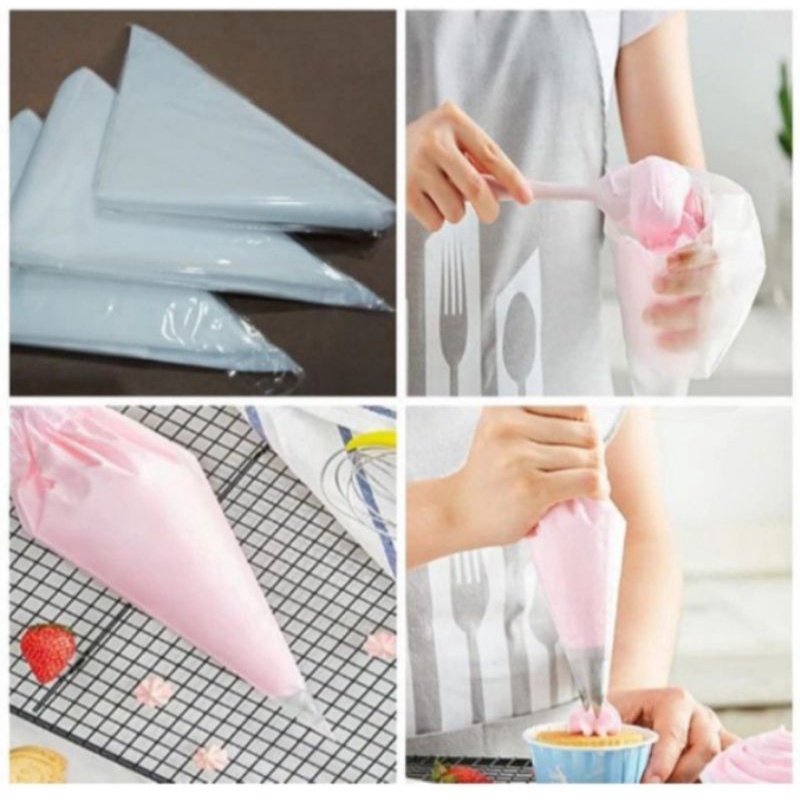 Papping bag plastik / plastik segitiga butter cream 10 PCS