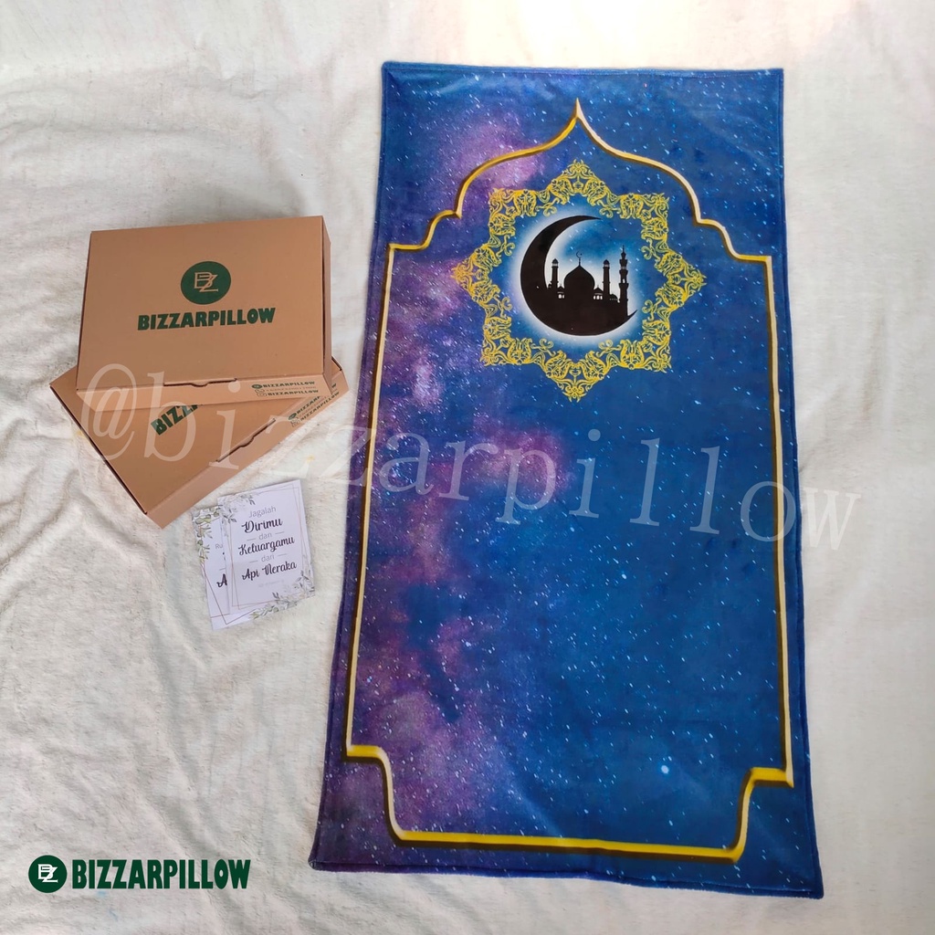 Bizzarpillow Sajadah Travel Motif Printing Gift Box / Souvenir BZ245