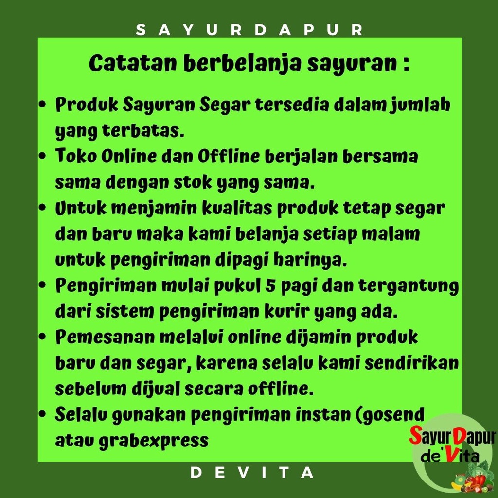 Aneka Sayuran Segar Murah Malang