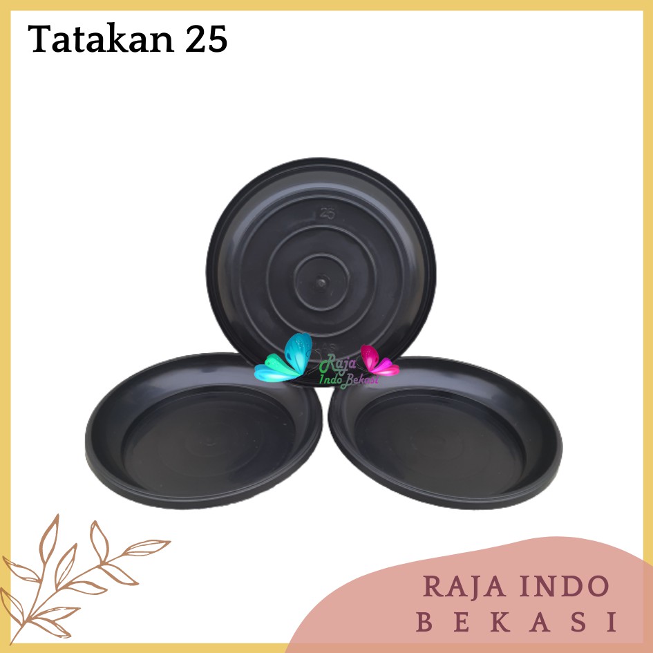 Alas Pot 25 Cm Hitam Tray / Gbl / Eco-25 Tatakan Pot 25 Hitam Utk Pot Gentong Hitam 30 25 27 Cm