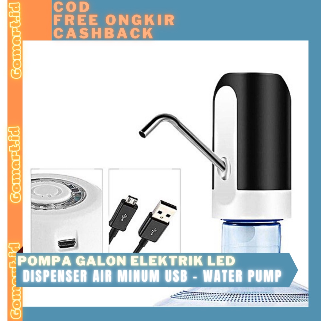Pompa Galon Elektrik LED - Dispenser Air Minum USB - Water Pump Rechargeable