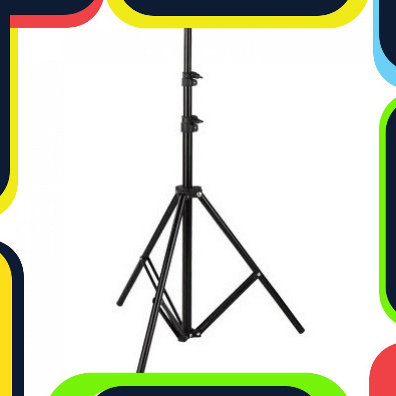 Bayar Ditempat TaffSTUDIO Portable Lighting Stand Tripod 3 Section 200cm - SN303