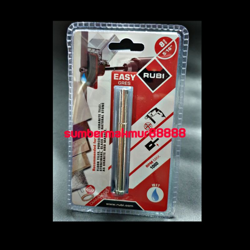 Mata bor kaca keramik granit rubi 8mm