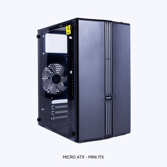 Casing Komputer Paradox Gaming Kiev M-ATX Free 1Fan Rainbow