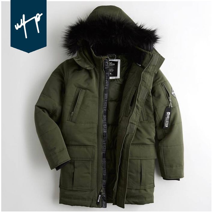 Men's Faux Fur-Lined All-Weather Parka Men's Jackets Coats , 53% OFF