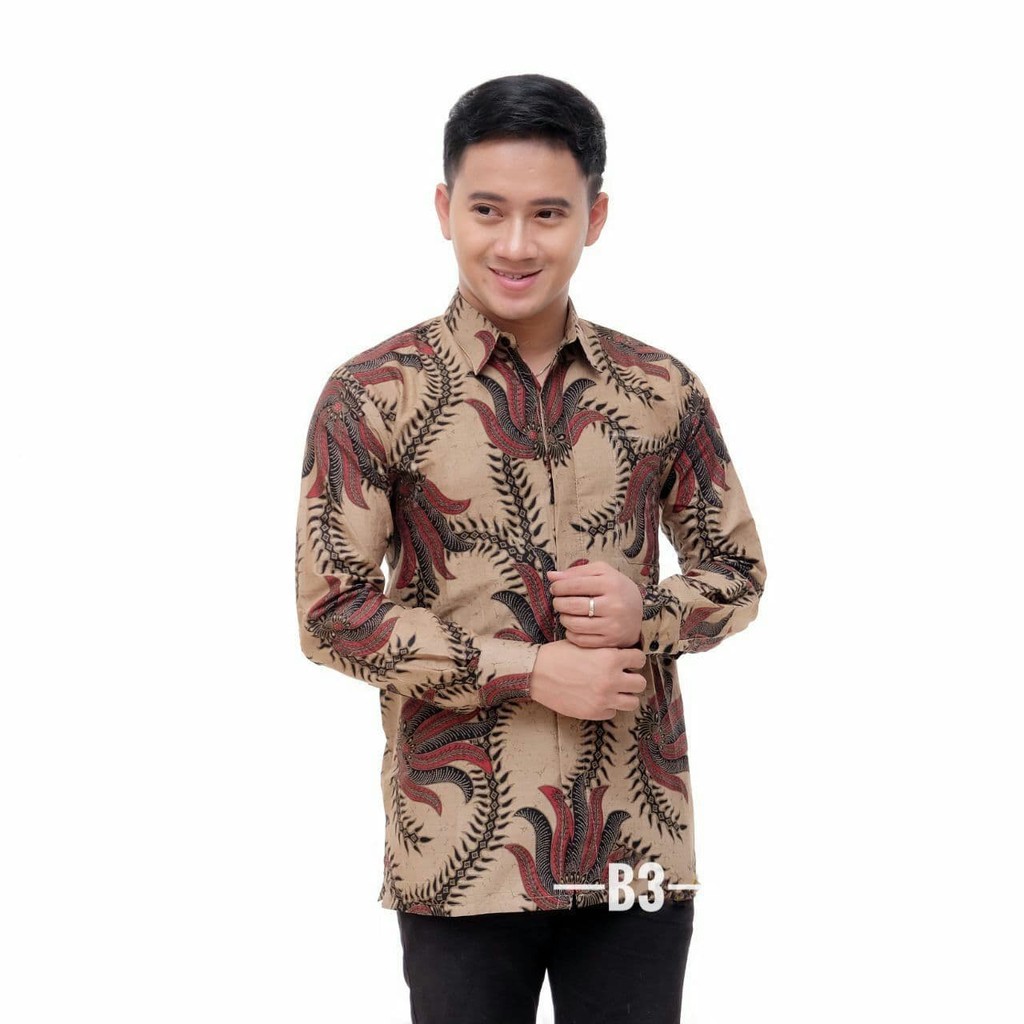 Kemeja Batik Pria Lengan Panjang // Baju Batik Pria // Batik Pria M L XL XXL XXXL