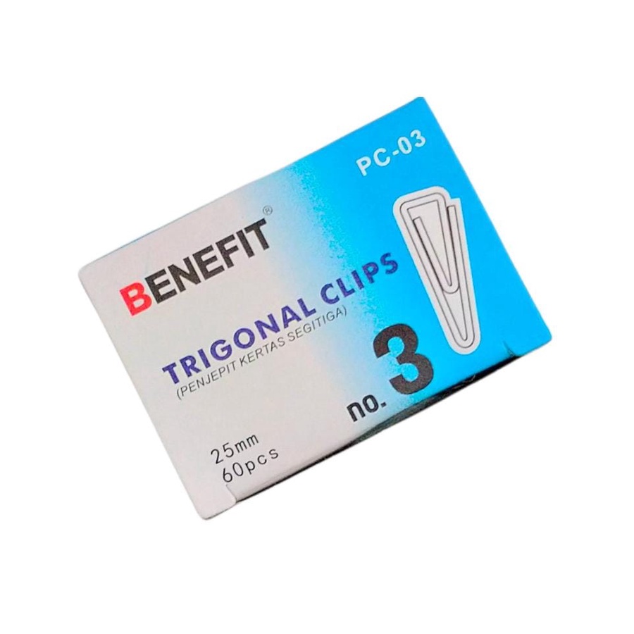 

KLIP JEPIT KERTAS PAPERCLIP KECIL NO.3 ( 25 MM ) TRIGONAL CLIP