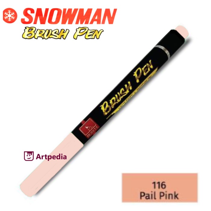 

kaligrafi-perlengkapan- snowman brush pen - pail pink / brush pen snowman bm-1 -perlengkapan-