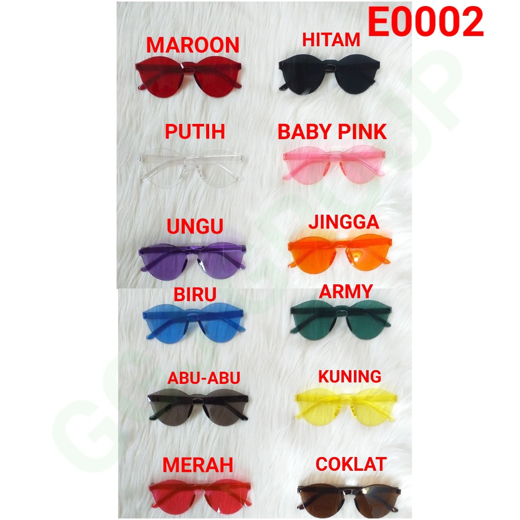 E ( E0002 ) KACAMATA KOREAN JELLY TRANSPARAN DEWASA HARGA GROSIR